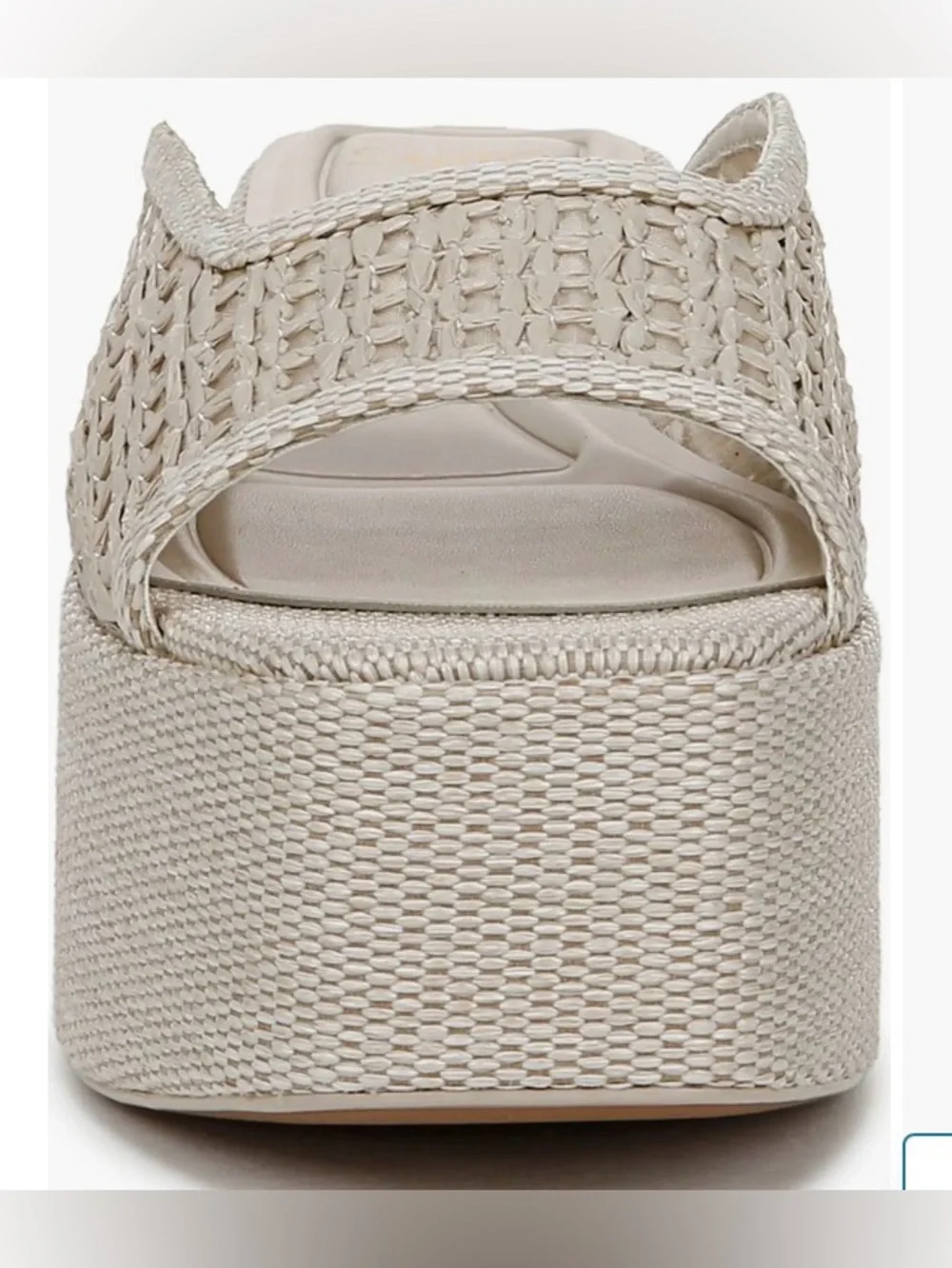 Franco Sarto Fernanda Woven Platform Slide Sandal/Natural: Size 7
